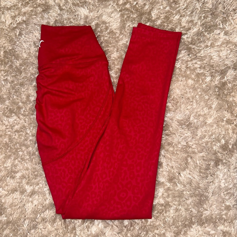 ZYIA Bold Red Cheetah Print Leggings